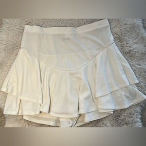 Cream Ruffle Skirt